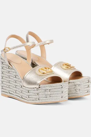 VALENTINO GARAVANI Wedge-Sandalen VLogo Signature aus -Leder