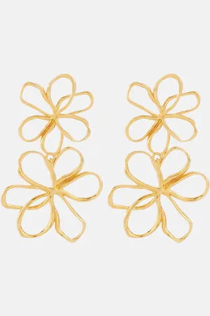 Oscar de la Renta Ohrringe Threaded Flower