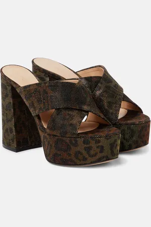 Gianvito Rossi Bedruckte Plateau-Pantoletten