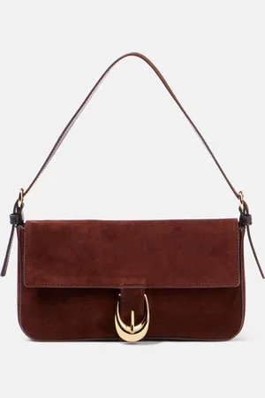 Staud Schultertasche Harlow aus Veloursleder