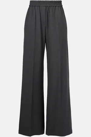 Brunello Cucinelli Wide-Leg Jeans aus einem Wollgemisch