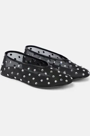 Khaite Ballerinas Marcy aus Mesh mit Kristallen