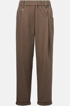 Brunello Cucinelli Schmale Hose aus einem Baumwollgemisch