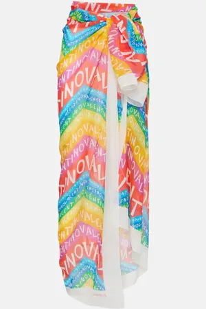 VALENTINO Pareo Chevron24 aus Baumwolle und Seide