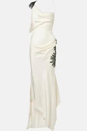 Victoria Beckham Bestickte Robe aus Crêpe