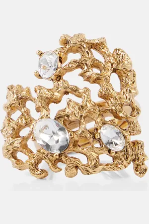Oscar de la Renta Ring Coral Heart mit Kristallen