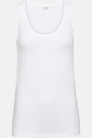 Brunello Cucinelli Top aus einem Baumwollgemisch