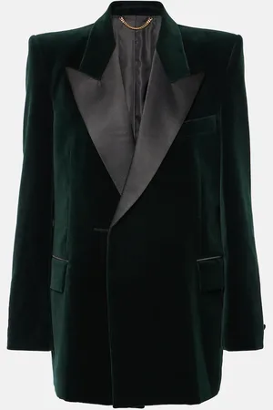 Victoria Beckham Blazer aus Samt mit Satin