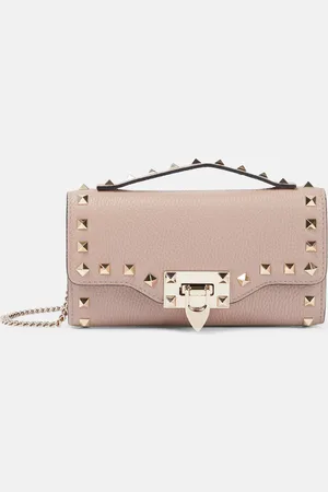 VALENTINO GARAVANI Portemonnaie mit Kettenriemen Rockstud Mini aus Leder