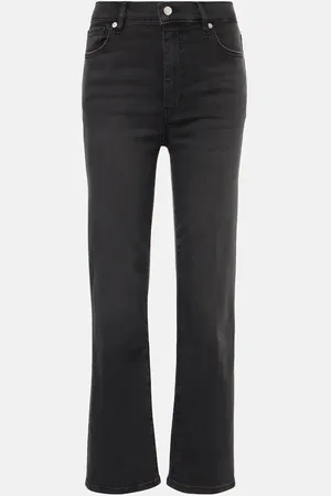 Frame High-Rise Straight Jeans Le Sleek