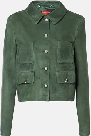 Altuzarra Jacke Woody aus Veloursleder