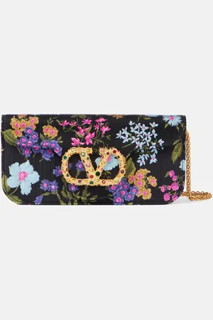 VALENTINO GARAVANI Verzierte Clutch Locò Small aus Moiré