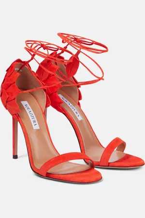 Aquazzura Sandalen Hibiscus 105 aus Veloursleder