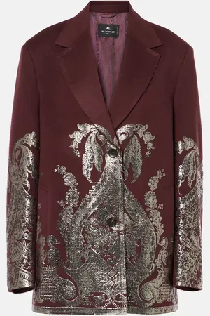 Etro Verzierter Mantel aus Wolle und Kaschmir