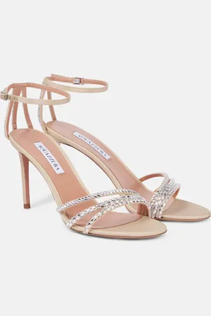Aquazzura Sandalen Milagros 75 aus Leder mit Kristallen