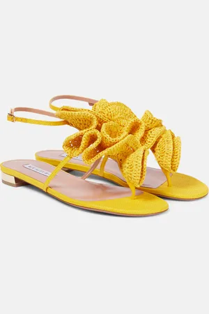Aquazzura Sandalen Noches Tropicales aus Raffiabast