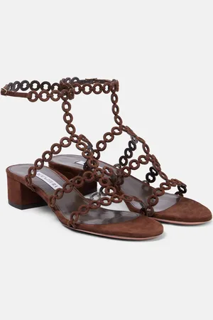Aquazzura Sandalen Infinity Chain 35 aus Veloursleder