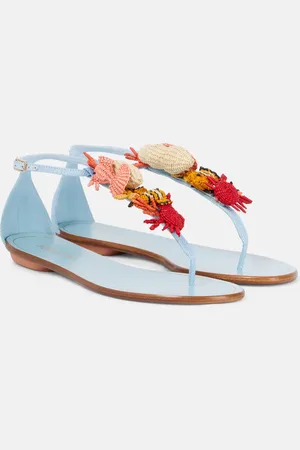 Aquazzura Sandalen Marea aus Raffiabast