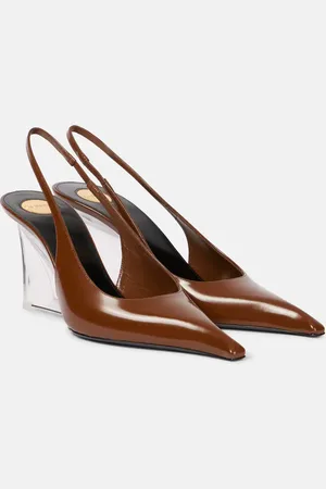Saint Laurent Slingback-Wedges Miller 80 aus Leder