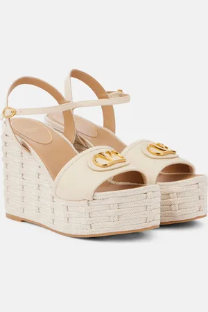 VALENTINO GARAVANI Espadrille-Wedges VLogo 120 aus Leder