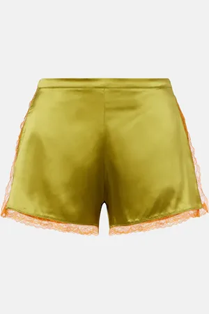 DRIES VAN NOTEN Shorts aus Satin mit Spitze
