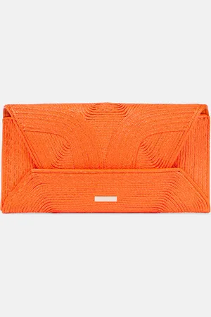 Aquazzura Clutch Vacanza aus Raffiabast
