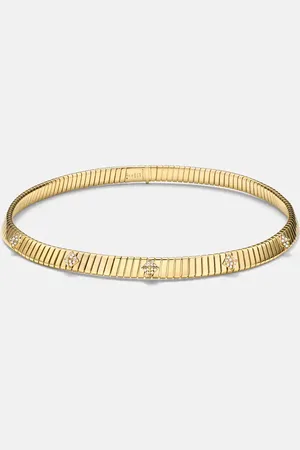 Bvlgari Choker Tubogas aus 18kt Gelbgold mit Diamanten