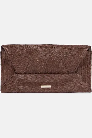 Aquazzura Clutch Vacanza Small aus Raffiabast