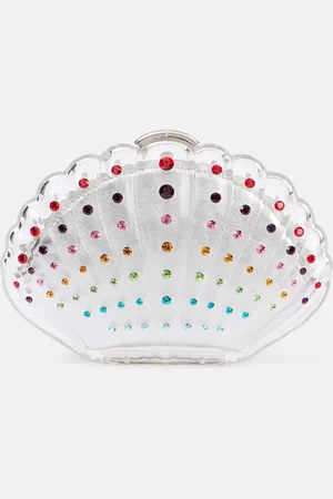 Aquazzura Clutch Crystal Shell mit Kristallen