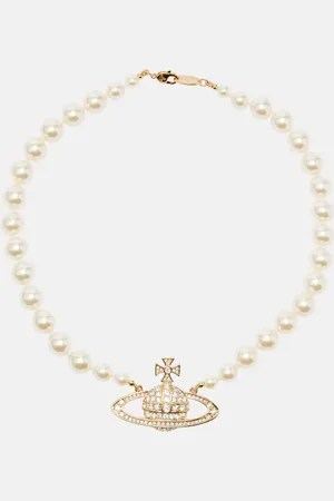 Vivienne Westwood Choker Bas Relief Orb mit Zierperlen