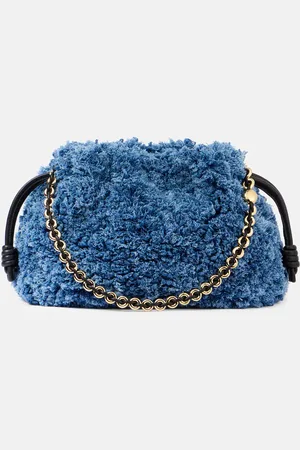 Loewe Clutch Flamenco Medium aus Denim