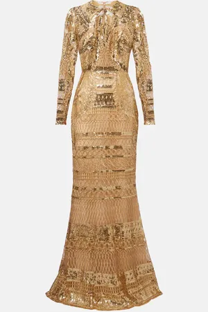 Elie saab Verzierte Robe aus Tüll