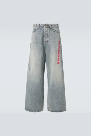 Balenciaga Bestickte Wide-Leg Jeans