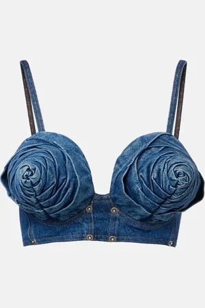Jean Paul Gaultier Bralette aus Denim