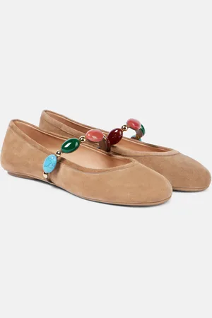 Gianvito Rossi Ballerinas Shanti aus Veloursleder