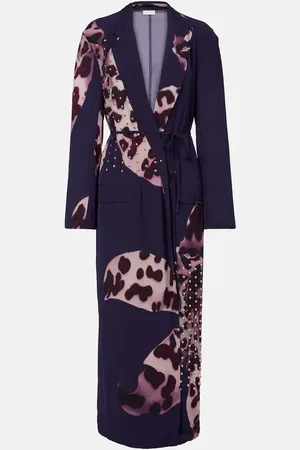 DRIES VAN NOTEN Bedrucktes Wickelkleid aus Seide