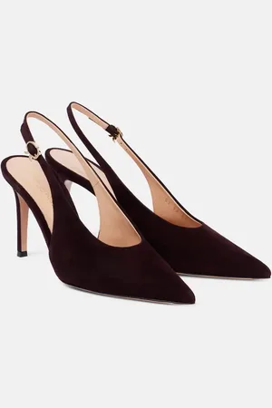 Gianvito Rossi Slingback-Pumps Robbie aus Veloursleder