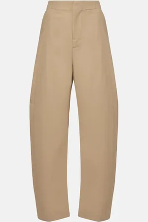Bottega Veneta Weite Hose aus Baumwoll-Twill