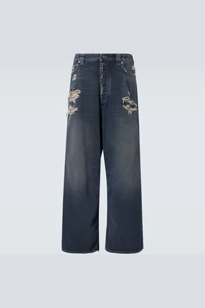 Balenciaga Mid-Rise Wide-Leg Jeans