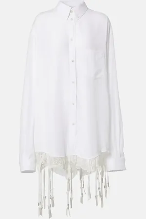 Balenciaga Oversize-Hemd mit Spitze