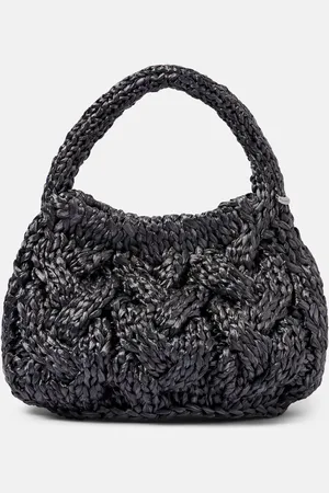 J.W.Anderson Tote Cable Knit Small aus Raffiabast