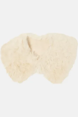 Totême Kragen aus Shearling mit Leder