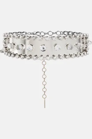 Alessandra Rich Choker mit Kristallen