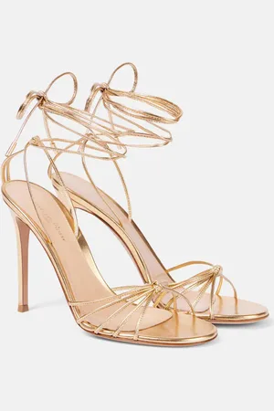 Gianvito Rossi Sandalen 105 aus Metallic-Leder