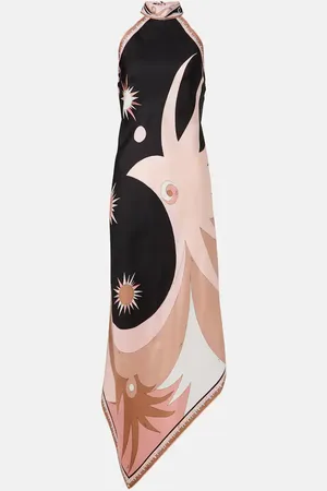 Puccini Maxikleid Stella aus Seiden-Twill