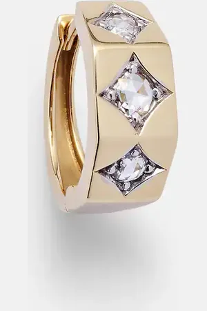 Marie Lichtenberg Einzelner Ohrring Ecrou Medium aus 18kt Gelbgold mit Diamanten