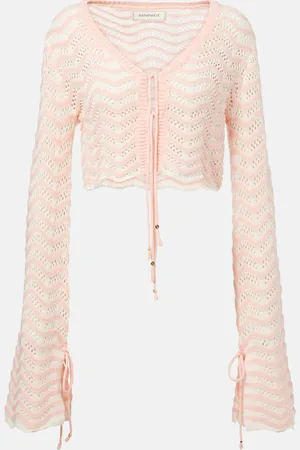 Bananhot Cropped-Top Miana aus einem Baumwollgemisch