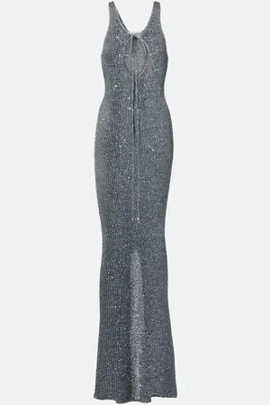 Bananhot Maxikleid Jules aus Strick mit Pailletten