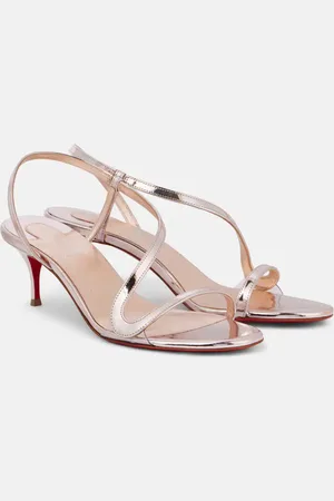 Christian Louboutin Sandalen Rosalie aus Metallic-Leder