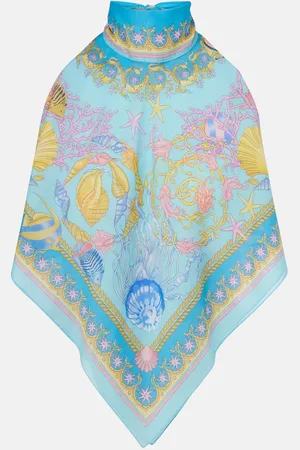 VERSACE Top aus Baumwolle und Seide